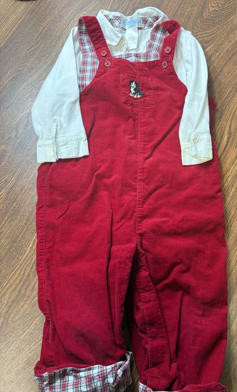 Janie and Jack overalls and onesie - Picture 2 of 7